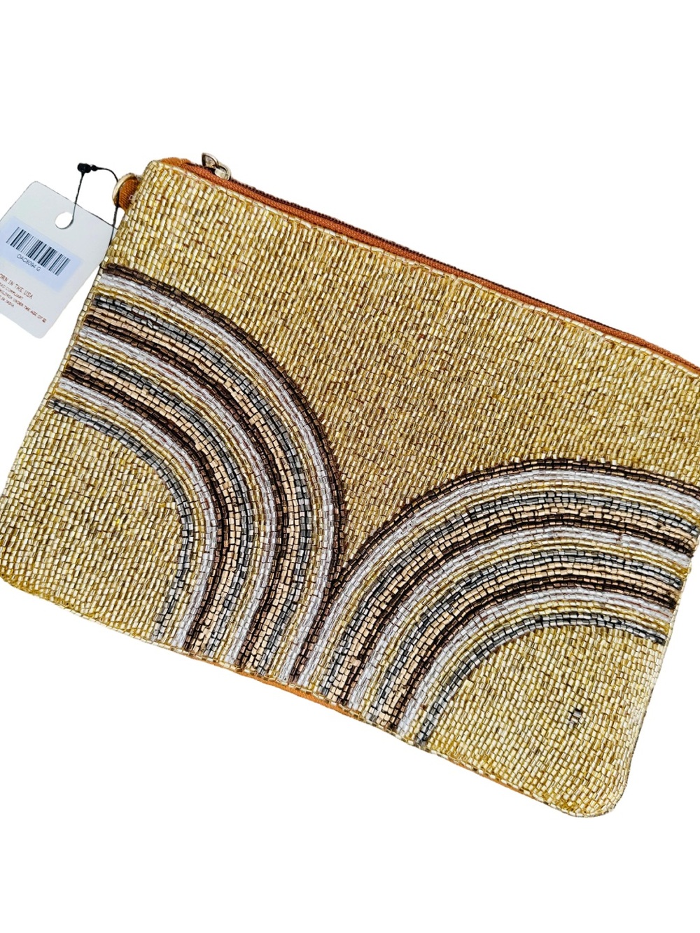 #149 Ritzy Gold Beaded Bag - Picture 2 of 2